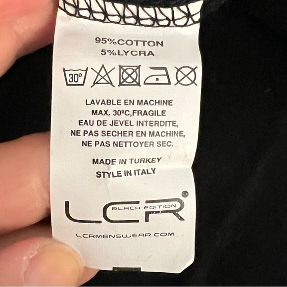 LCR 1989 Men’s Black henley Tshirt with white button accents front closure,XXL - Picture 10 of 10